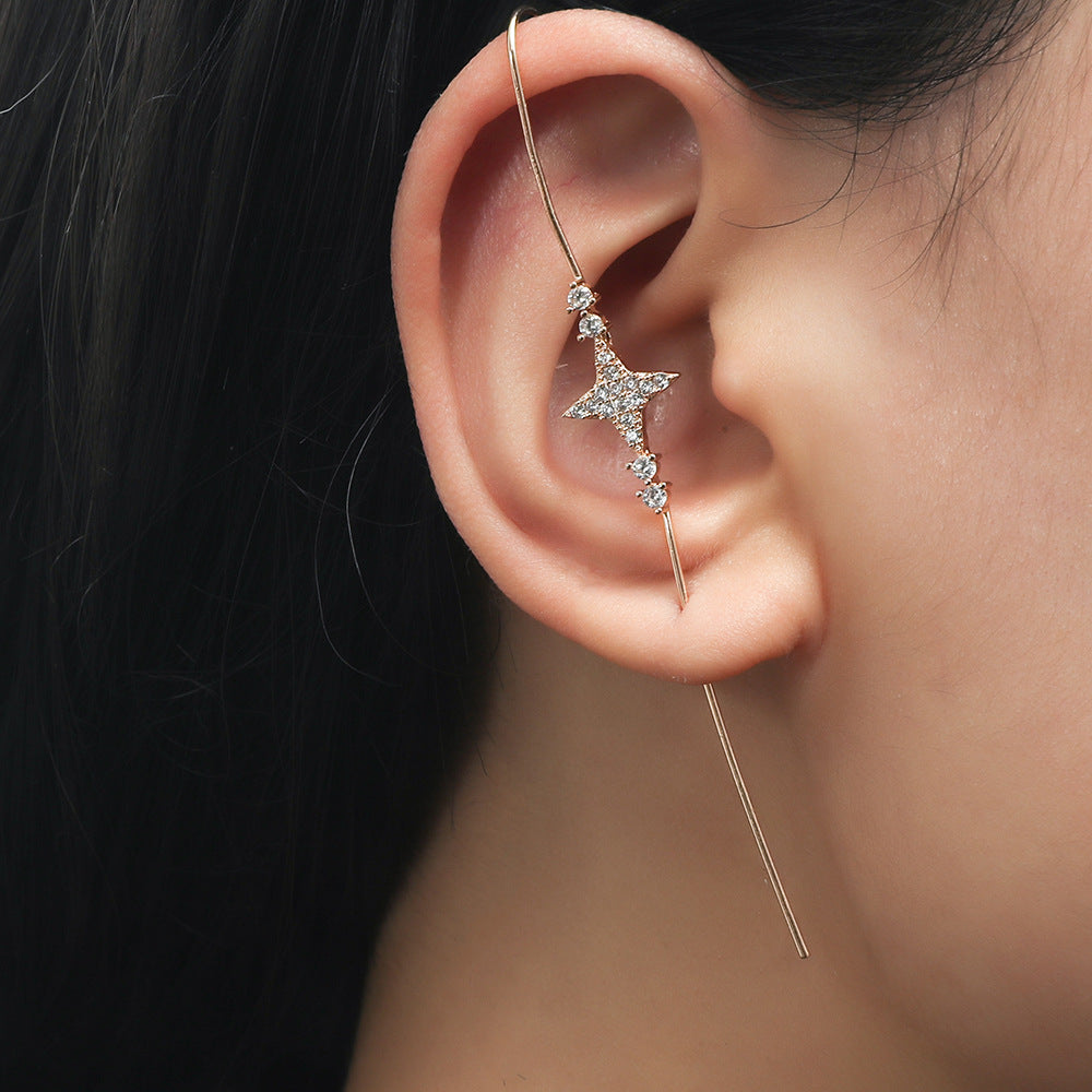 New Simple Inlaid Zircon Earrings