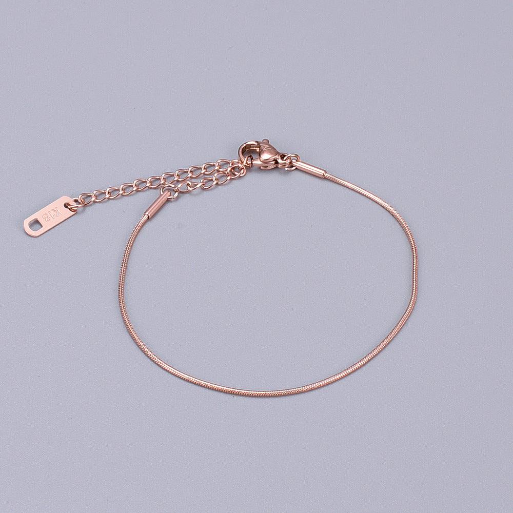 Heart Titanium Steel No Inlaid Anklet