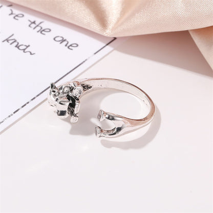 Cute Retro Hippo Opening Adjustable Ring Wholesale