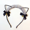 Cute Lace Cat Ears Bowknot Bell Headband