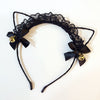 Cute Lace Cat Ears Bowknot Bell Headband