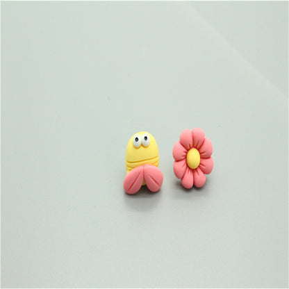 Korean Cute Asymmetrical Resin Earrings