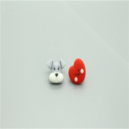 Korean Cute Asymmetrical Resin Earrings