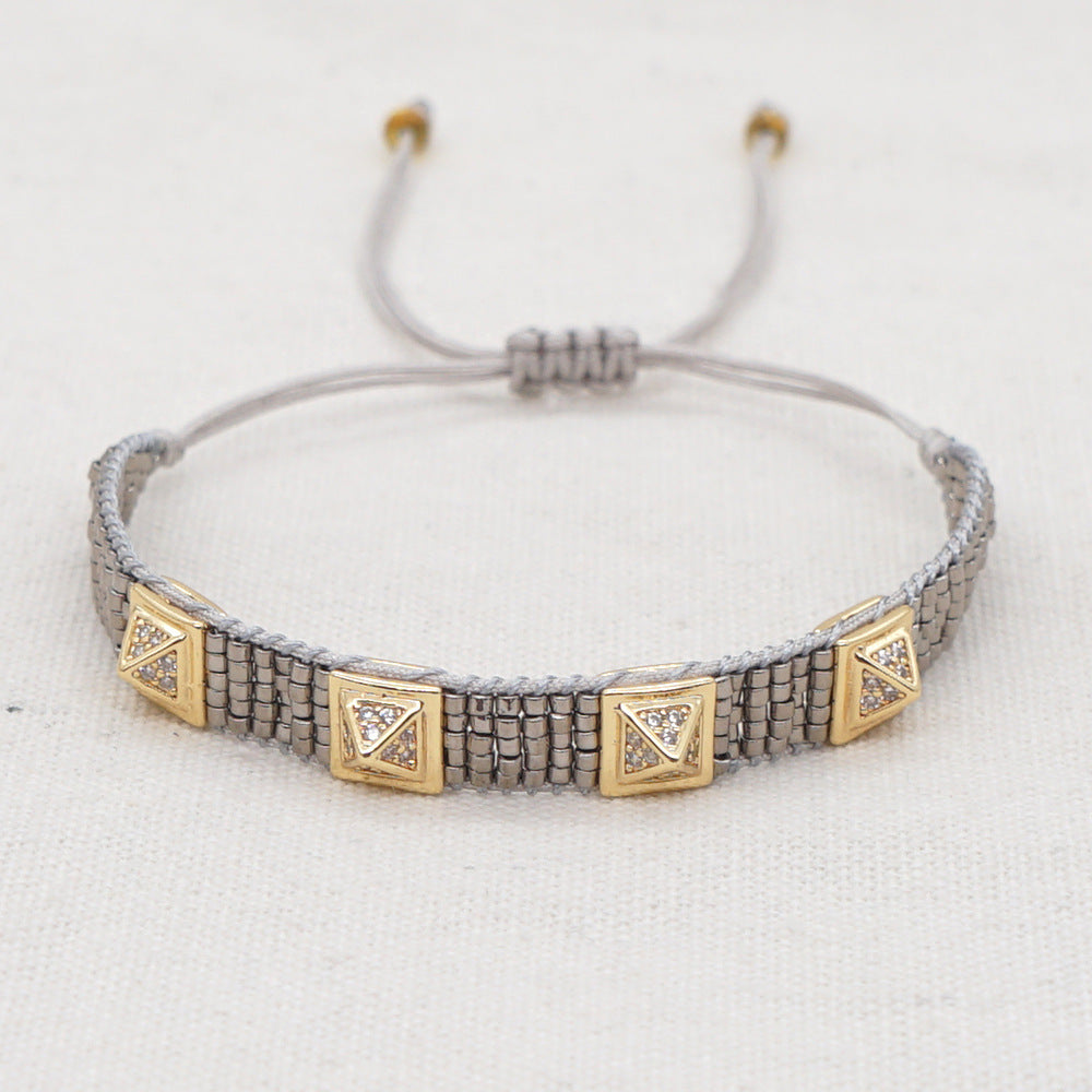 Fashion Geometric Multi-layer Miyuki Beads Bracelet