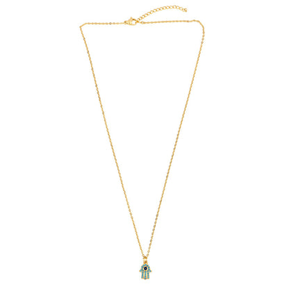 Simple Style Palm 18k Gold Plated Necklace In Bulk