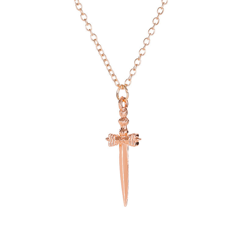 Fashion Cross Heart Shape Crown Copper Plating Artificial Rhinestones Zircon Necklace