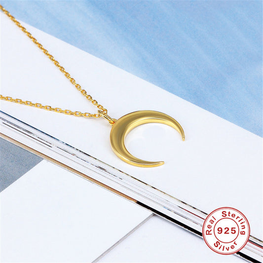 Fashion Moon Sterling Silver Necklace 1 Piece