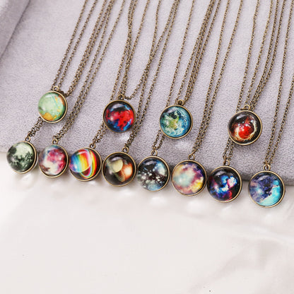 Wholesale Fashion Universe Starry Sky Luminous Necklace