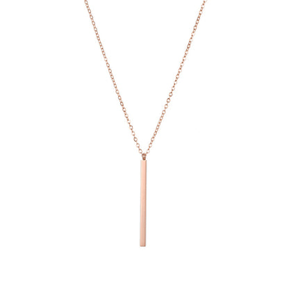 Simple Geometric Rectangular Stainless Steel Necklace