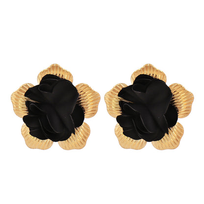 Korean Flower Cloth Earrings Wholesale