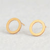 Simple Hollow Round Stainless Steel Earrings Wholesale