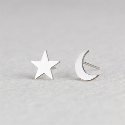 Fashion Star Stainless Steel No Inlaid Earrings Ear Studs