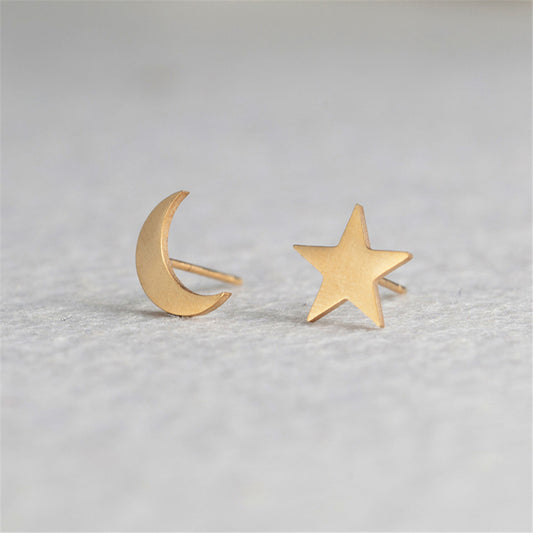 Fashion Star Stainless Steel No Inlaid Earrings Ear Studs