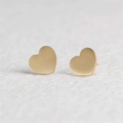 Simple Heart-shaped Stainless Steel Earrings Wholesale