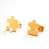 Simple Style Jigsaw Plating Alloy No Inlaid Earrings Ear Studs