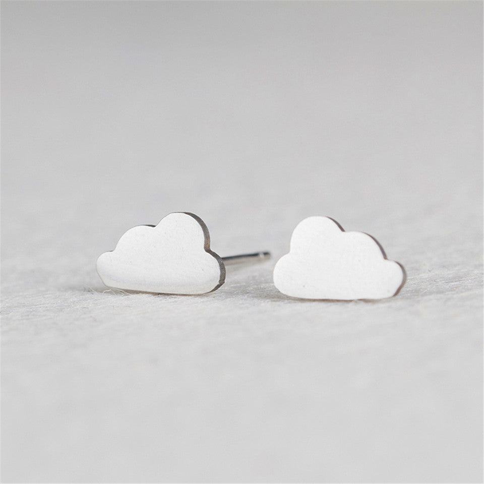 Simple Cloud Stainless Steel Earrings Wholesale