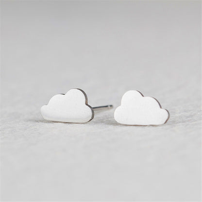 Simple Cloud Stainless Steel Earrings Wholesale