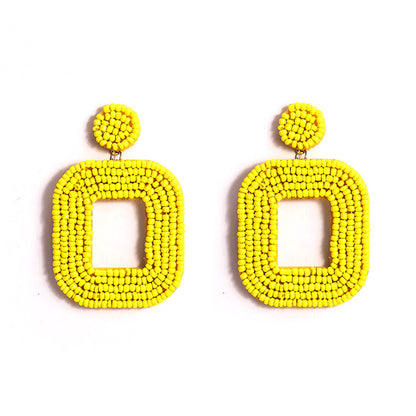 Ethnic Style Handmade Cloth Bead Earrings