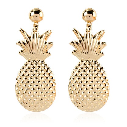 Creative Cute Style Alloy Pineapple Earrings