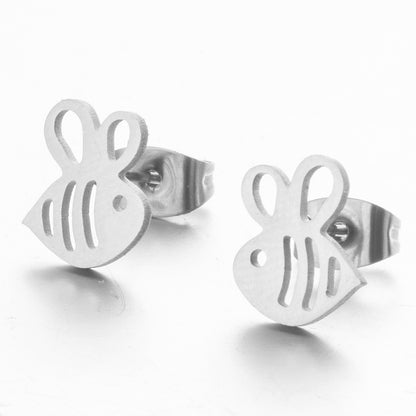 Cartoon Style Animal Plating Alloy No Inlaid Earrings Ear Studs