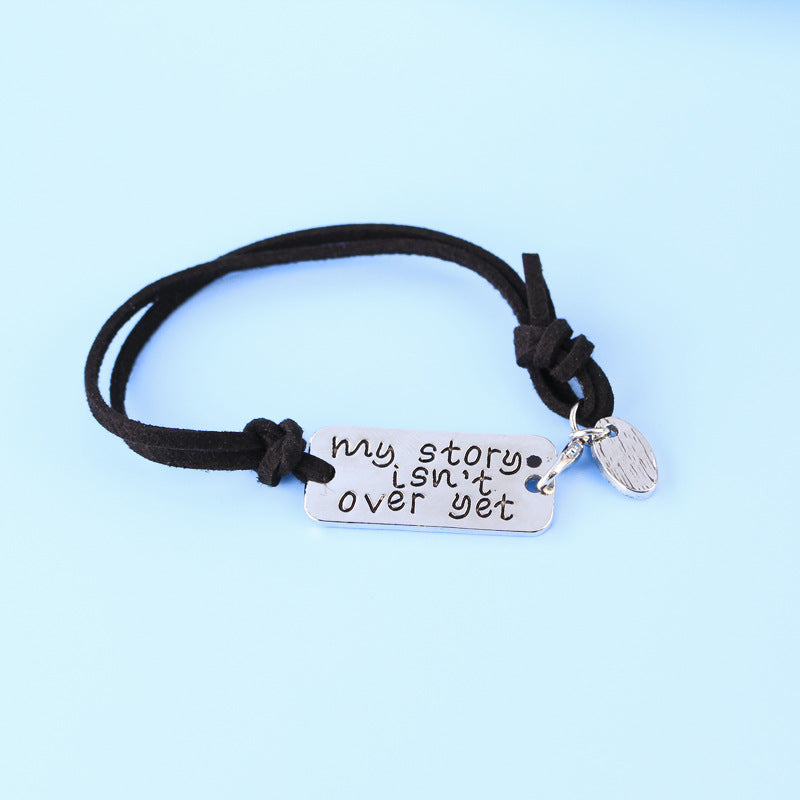 New Fashion  Letters My Story Isn't Over Yet Lettering Alloy Inspirational Bracelet Wholesale Gooddiy