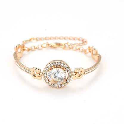 Lady Geometric Alloy Plating Rhinestones Women's Bracelets