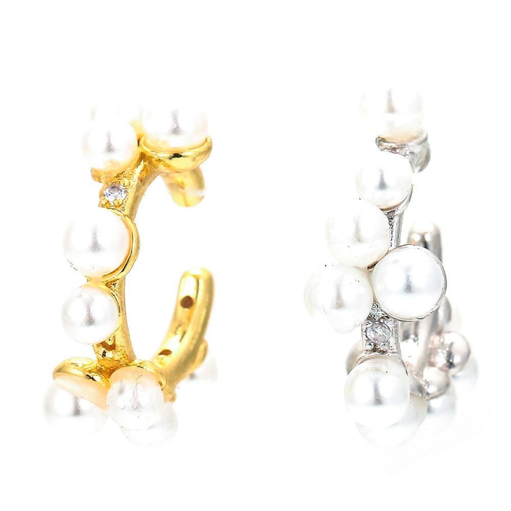 Korea Fashion C-shaped Pearl Ear Bone Clip