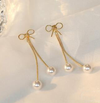 Simple Heart Pearl Butterfly Geometric Rhinestone Earrings