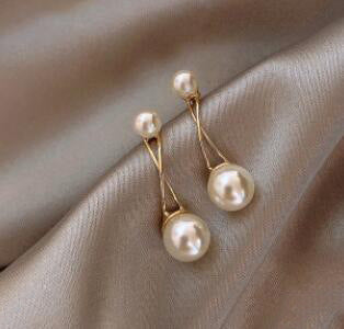 Simple Heart Pearl Butterfly Geometric Rhinestone Earrings