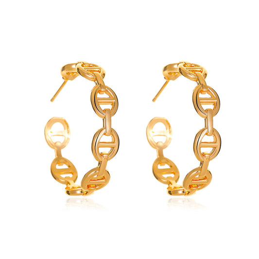 Fashion Geometric Plating Alloy No Inlaid Earrings