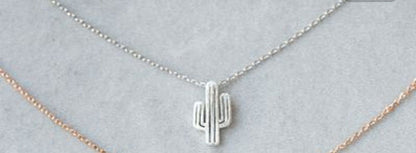 Simple Fashion Style Hollow Cactus Necklace