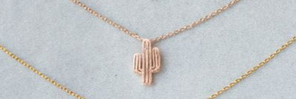 Simple Fashion Style Hollow Cactus Necklace