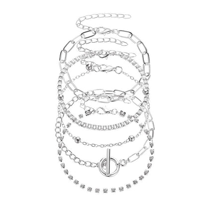 New Fashion Multi-layer Creative Ot Buckle Diamond Chain Bracelet