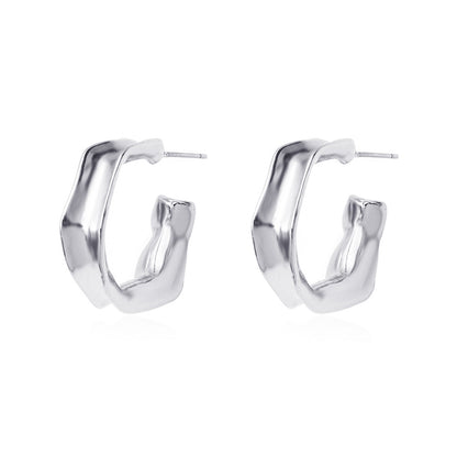 Fashion Geometric C-shaped Alloy Earrings