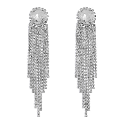 Retro Long Tassel Diamond Earrings Wholesale