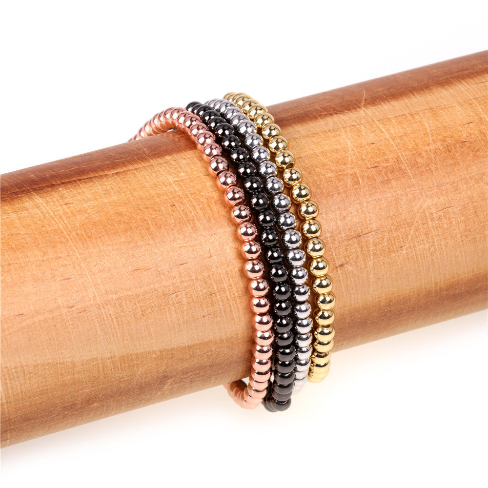 Fashion Solid Color Copper Plating Bracelets 1 Piece