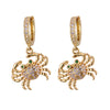 Fashion Cartoon Animal Full Diamond Micro-inlaid Zircon Earrings