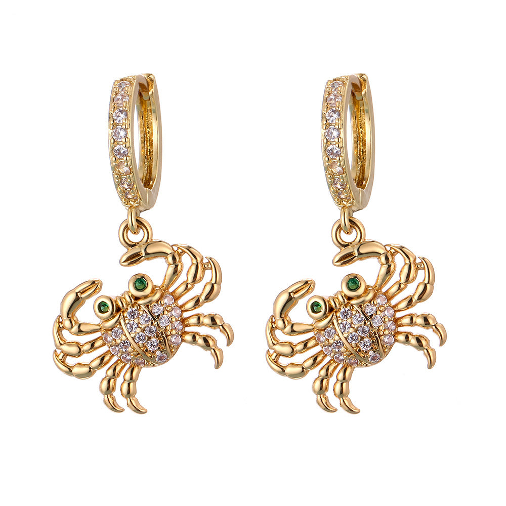 Fashion Cartoon Animal Full Diamond Micro-inlaid Zircon Earrings