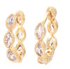 Drop-shaped Colored Diamond Micro-inlaid Zircon Earrings