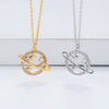 Korean Style Simple Planet Pendant Clavicle Chain Necklace