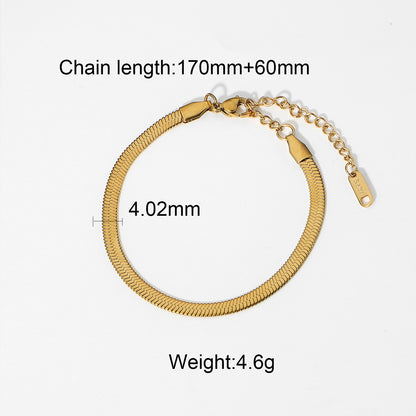 Fashion Geometric Stainless Steel Plating Gold Plated Bracelets