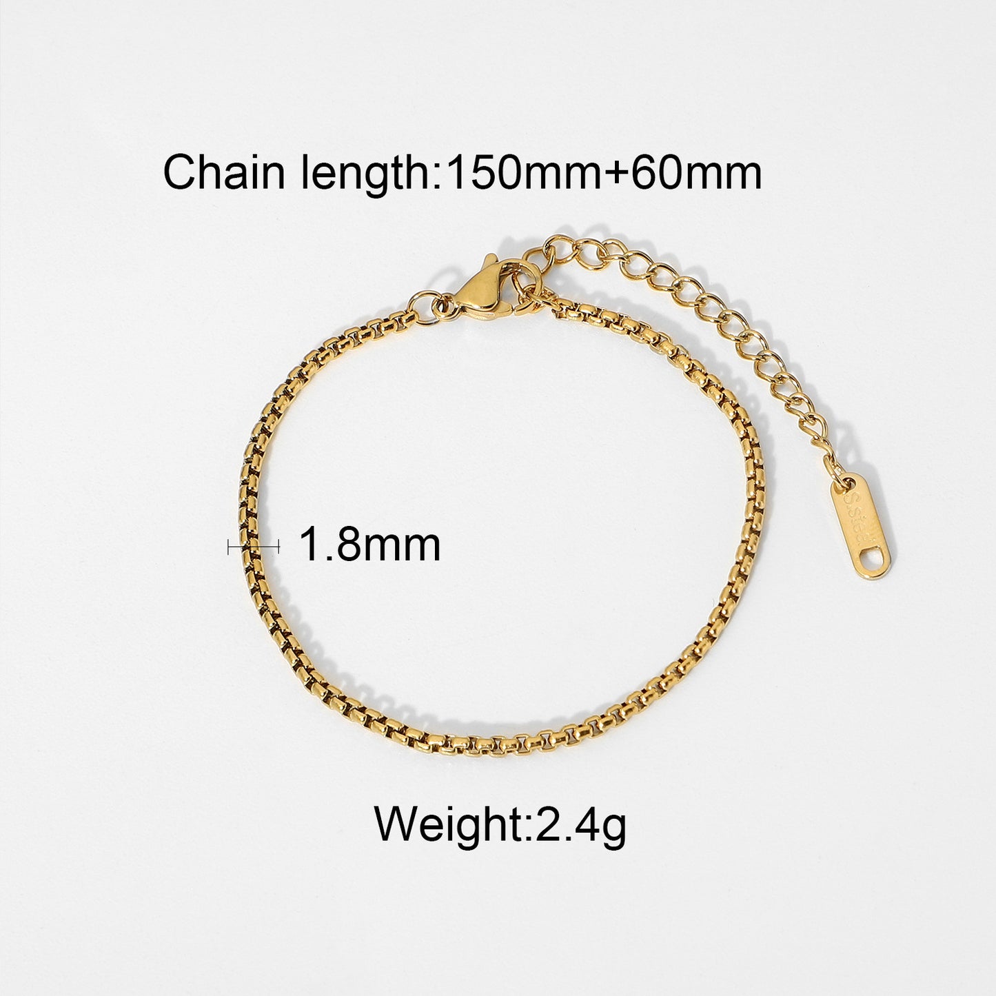 Fashion Geometric Stainless Steel Plating Gold Plated Bracelets