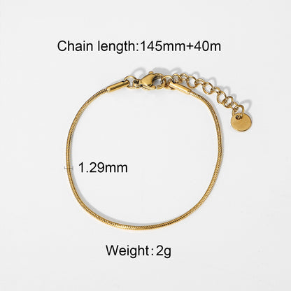 Fashion Geometric Stainless Steel Plating Gold Plated Bracelets