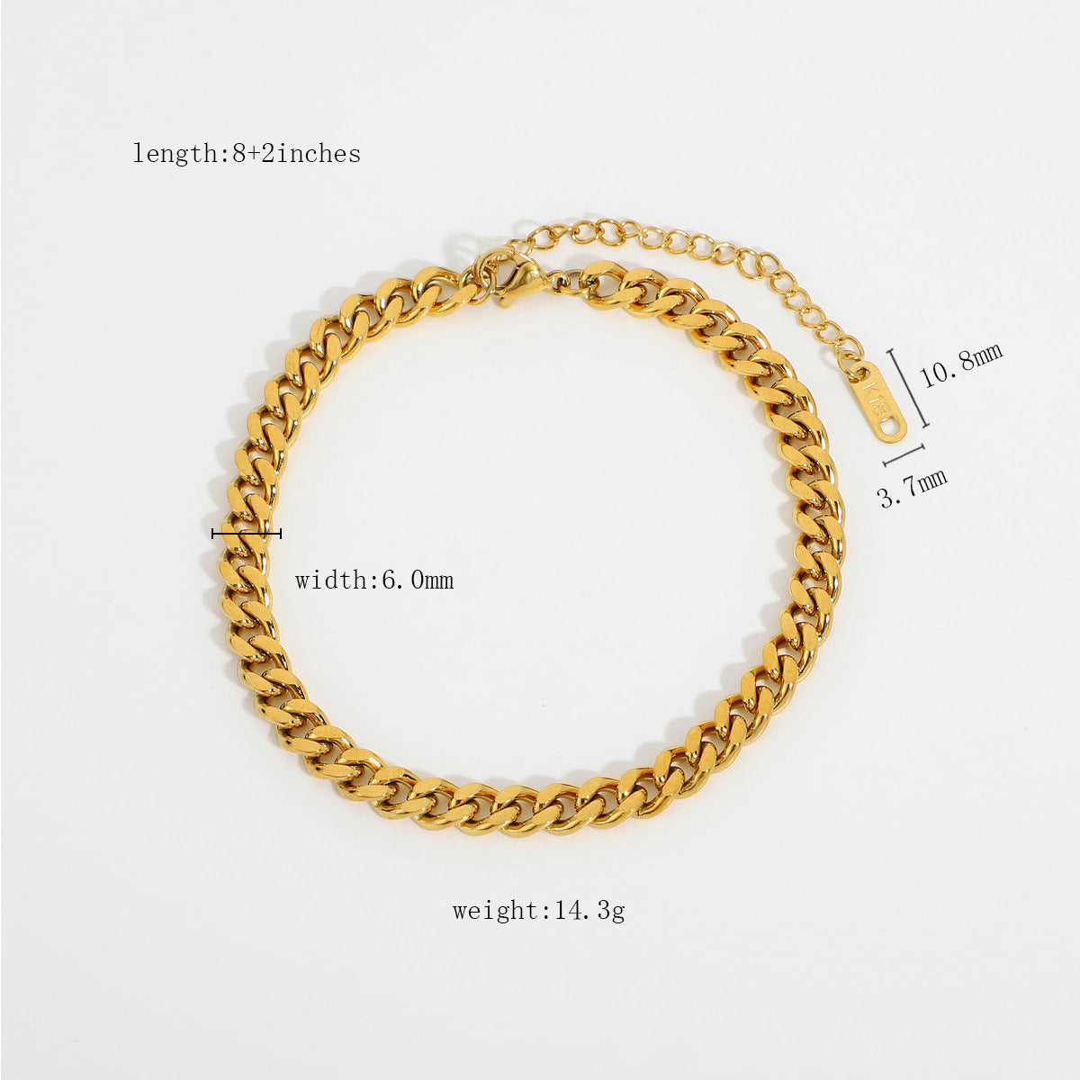 Simple Style Geometric Gold Plated Anklet Necklace