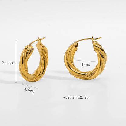 Geometric Plating Stainless Steel Gold Plated Earrings