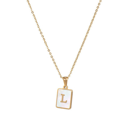 Simple Style Letter Stainless Steel Plating Gold Plated Necklace