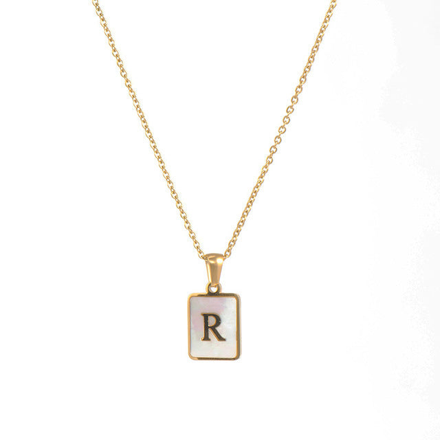 Simple Style Letter Stainless Steel Plating Gold Plated Necklace