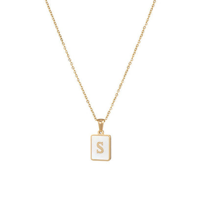 Simple Style Letter Stainless Steel Plating Gold Plated Necklace