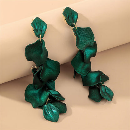 Flower Plating Alloy No Inlaid Earrings