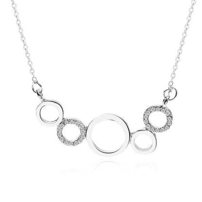 New Circle Pendant Alloy Diamond Necklace